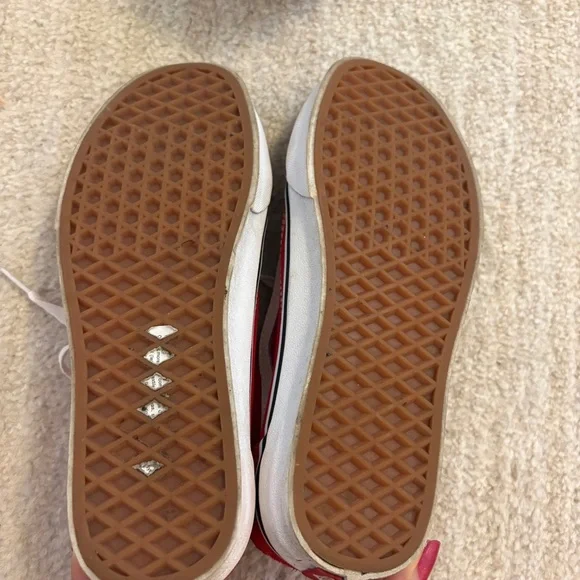VANS Red and White Sneakers - Picture 9 of 11